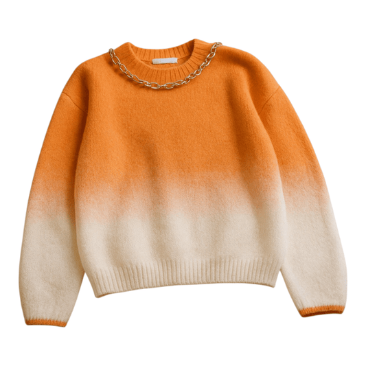Pull Aurora Dégradé Orange & Crème 🧡 - Acyl.shop